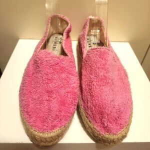 Manebí "Sydney" For Anthropologie Pink Terry Cloth Espadrilles Sz.9/40 Ret.$125